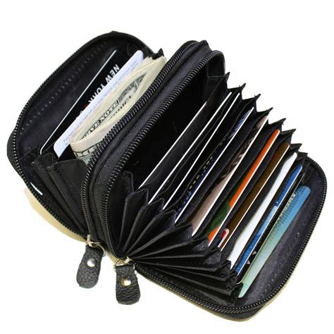 RFID Protected Leather Credit Card Holder Wallet for Men 